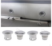Paquete de 2 adaptadores universales de válvula de aire para bote inflable, balsa tierna, bote, Kayak, canoa, piezas de repuesto