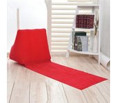 Almohada para acampar al aire libre, cojín triangular, almohada inflable flocada de PVC, almohada plegable portátil para tumbarse en la playa de verano, equipo de viaje al aire libre rojo rosa