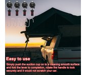 Ancla de ventosa para montaje en coche, lonas para equipaje, herramienta de amarre, tensor de dosel para coche 2pcs
