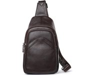 Bolso de pecho para hombre, bolso cruzado de cuero genuino, bolso de hombro deportivo de moda de piel de vaca de gran capacidad para hombre