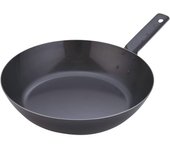 Sartén de hierro comercial Endo Shoji, color negro, con placa gruesa para horno, 34 cm, compatible con IH, fabricada en Japón, AHL94034 negro