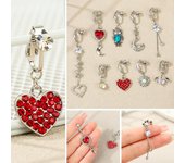 Women Faux Piercing Navel Rings Navel Clip on Fake Belly Rings Belly Button Rings Body Jewelry 3
