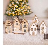 Decoración navideña única de madera para casa con diseño creativo y adornos colgantes, regalo ideal para Navidad.