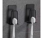 Soporte para cepillo de dientes montado en la pared, gancho de acero inoxidable, soporte para cepillo de dientes eléctrico impermeable, organizador de baño blanco