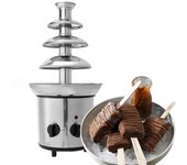 Fuente de chocolate, máquina de fusión eléctrica de 4 niveles, juego de ollas para fondue, para dulces de chocolate, rancho, EU Plug