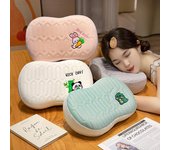 Almohada de látex viscoelástica de algodón para siestas, almohada para dormitorio, almohada para siestas de oficina para adultos, almohada pequeña portátil, cojín para habitación del hogar 30X20cm