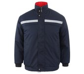 Traje de trabajo de invierno Chaqueta acolchada de algodón para hombres Traje de protección laboral cálido y grueso Herramientas resistentes al frío y al desgaste de fábrica de reparación de automóviles S azul