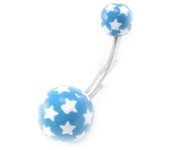 Les Trésors De Lily [I9472] - Body Piercing 'Etoiles' bleu azul