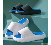 Chanclas de verano para hombre, diseño moderno, con suela gruesa y sin olor, de EVA, para piscina, playa, para hombre y mujer, para interiores 36-37 negro