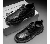Zapatos de cuero británicos de verano, vestido de negocios coreano para hombres, trajes casuales de tendencia, zapatos para hombres, zapatos de trabajo negros para estudiantes 39 negro