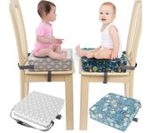 Cojín elevador para silla de comedor, portátil, ajustable, para bebés, niños pequeños, lavable chocolate