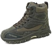Botas de combate tácticas para hombres Botas de cuero genuino para el ejército de EE. UU. Caza Senderismo Camping Montañismo Zapatos de trabajo Invierno Jkpudun 39 negro