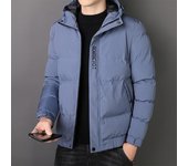Chaqueta acolchada corta con capucha para hombre Chaqueta para hombre Chaqueta acolchada elegante, versátil e informal Chaqueta con capucha para jóvenes L negro