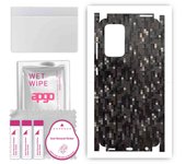 apgo Protective Skin Sticker for the back+sides compatible with Samsung Galaxy A52s 5G, Full Wrap Film, Foil, Vinyl - Pattern Carbon Black Pixel