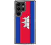 Coque Téléphone - Samsung - Galaxy S21 Ultra - Drapeau Cambodge - Souple - Multicolore