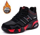 Botas de nieve de felpa de invierno para hombre, zapatillas de deporte para mujer, botas de senderismo, zapatos informales de trabajo para parejas, zapatos deportivos antideslizantes de primavera y otoño 35 azul/negro