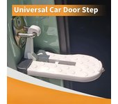 Escalón para puerta de coche, portaequipajes plegable con pestillo para puerta, fácil acceso al techo, pedal de soporte universal para coche con martillo de seguridad naranja