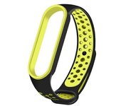 Beline Pasek Mi Band 7/6/5 Czarny-Zielony/Black-Green Design