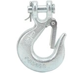 Gancho de horquilla de 14 pulgadas con pestillo de seguridad, acero forjado G70, para cadenas de remolque de camiones y vehículos.