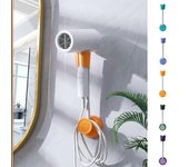 Organizador compacto y sencillo para secador de pelo, organizador de secador de pelo, sin perforaciones, para ahorrar espacio verde menta