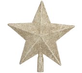 Adorno para árbol de Navidad en forma de estrella, dorado, ligero y brillante, ideal para el hogar y la tienda.