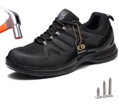 Zapatos de seguridad para el trabajo para hombre y mujer, zapatillas ligeras y transpirables con aislamiento eléctrico, botas de seguridad para construcción Industrial 37