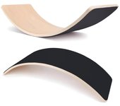 Tabla de equilibrio de madera, balancín oscilante, juguete de entrenamiento para el equilibrio corporal, llama negra negro