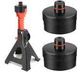 Adaptador de soporte para almohadilla de goma de doble uso, disco compatible con soportes de gato para eje de coche, Gato de suelo para Tesla modelo 3, modelo S, modelo X Y nuevo negro