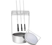 1 limpiador de pinceles portátil para artistas, limpiador de pinceles de acero inoxidable con tanque de lavado, pantalla extraíble y soporte para pinceles
