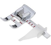 DIY movimiento regla prensatelas máquina de coser artesanía doméstica pies de dobladillo enrollado one size plata