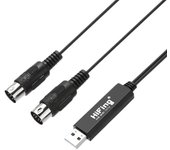 Cable USB de entrada y salida MIDI, interfaz de salida uno en uno, convertidor de línea de 5 pines, Cable adaptador de teclado de PC a música