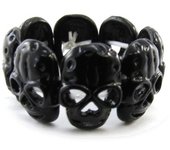 Les Trésors De Lily [J1701] - Anillo 'Tête de Mort' negro negro