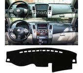 Para Mitsubishi Pajero Sport Mk2 KH KG 2008-2014, tapete para tablero, cubierta para tablero, panel de instrumentos, aislamiento, protector solar, almohadilla protectora, adornos Right Hand Drive marrón