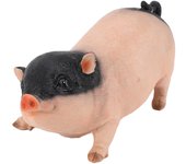 Estatua de cerdo para jardín, 26 cm, exquisita y realista figura de resina de cerdo para decoración de interiores y exteriores.