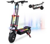 Tifgalop Patinete eléctrico K8 de 6000 W, 12 pulgadas, batería de 60 V y 38 Ah con asiento desmontable negro