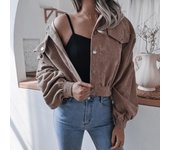 Abrigo corto holgado vintage de otoño e invierno para mujer, chaqueta elegante de moda con mangas abullonadas, chaquetas casuales de estilo callejero americano Y2k S rojo