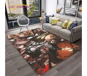 Alfombra de dibujos animados de Attack on Titan en 3D para el hogar, sala de estar, dormitorio, sofá, felpudo, decoración, área de juegos para niños, alfombra antideslizante 40x60cm