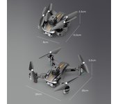 Drone con cámara 1080P Cámara dual Control remoto Drone 5GWiFi Flujo óptico Evitación de obstáculos with optical flow-1 battery negro