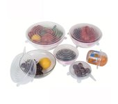 6pcs - Set de cocina en silicona Fruit Fresh Food Saver Cover Couvre Lave-vaisselle microwa_poi3525