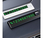 Placa de matrícula de estacionamiento creativa para decoración de tablero de instrumentos de teléfono móvil, señal de parada temporal para facilitar la identificación del vehículo negro