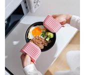 Juego de mini manoplas de silicona para horno, manoplas para horno con aislamiento térmico, guantes para horno para cocinar en la cocina y baño