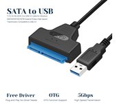 Cable adaptador de disco duro SATA a USB/tipo C 3,0, convertidor de Cable de disco duro HDD SSD de 2,5 pulgadas, adaptador de transferencia de datos SATA III de 22 pines USB 2.0