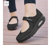 Zapatos bajos ligeros de malla con velcro y amortiguación de aire para mujer 2023 Size 36 gris