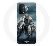 Coque pour Oppo A74 5G Vikings Série Saison 6 Ragnar Lothbrok logo V Epée Gris Fond Brouillard