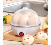 Olla para huevos con apagado automático para el hogar, 7 huevos, multifunción, para cocinar al vapor, natillas, huevos duros, artefacto para el desayuno EU