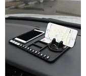 Adorno de silicona para coche, soporte giratorio de 360 grados para teléfono, alfombrilla antideslizante para salpicadero de automóvil, almohadilla adhesiva de ángulo ajustable para navegación GPS. negro