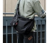 Bolso de hombro para hombre, bolso cruzado, bolso multifuncional para hombre, bolso de mensajero informal, bolso pequeño para herramientas One Size negro
