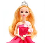 Mini muñeca móvil de 30CM para niñas, juguete 3D con ojos grandes, trajes completos de princesa, colección de vestidos, regalo para niños