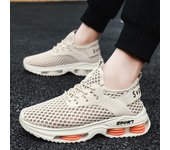 Zapatillas de deporte de verano para hombre, zapatos informales transpirables de alta calidad, calzado deportivo antideslizante para exteriores, calzado de tenis ligero a la moda 39 blanco