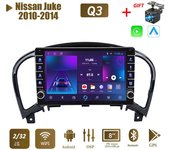 icreative Para Nissan Juke 2010-2014 con botón perilla Android Car Radio reproductor Multimedia navegador estéreo GPS 2 Din Carplay 2 + 32GB 1+16GB